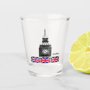 Copo De Shot British Flag & United Kingdom, Big Ben / Esportes
