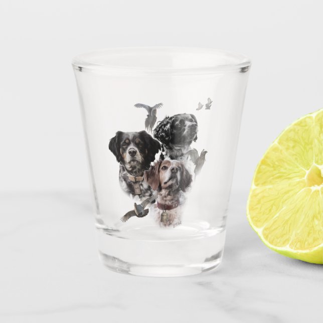 Copo De Shot Brittany Spaniel (Frente)