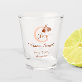 Copo De Shot Brochura castanha esquadra Aniversário nome monogr