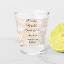 Copo De Shot Brown glitter twinkle twinkle little star birthday