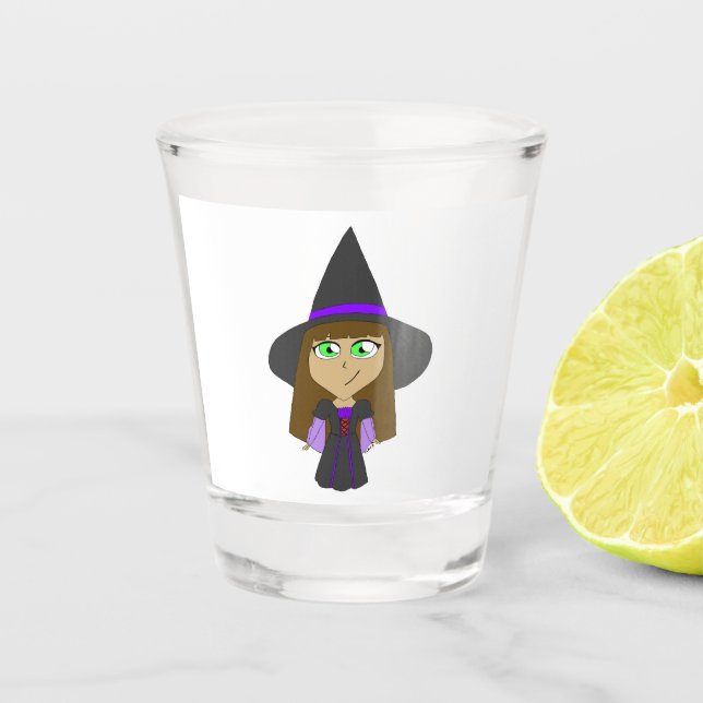 Copo De Shot bruxa chibi (Frente)