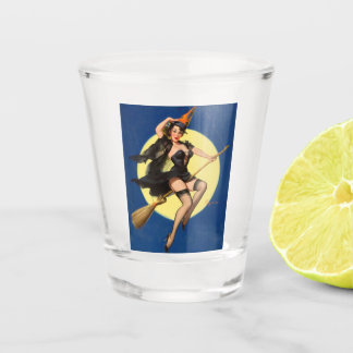 Copo De Shot Bruxa de Halloween Pin Up Garota Bruxa