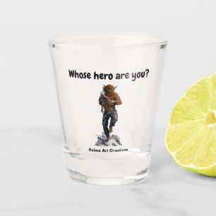 Copo De Shot Bugbear Hero Resgatando Criança Fantasia Arte Vidr