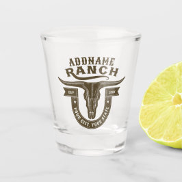 Copo De Shot Bull Steer Skull Western Ranch