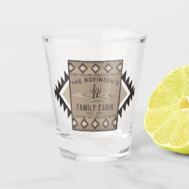 Copo De Shot Cabina da Família Rustic Southwest Native Cactus