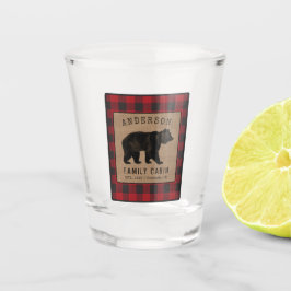 Copo De Shot Cabina Vermelha Xadrez Búfalo Vermelha da Família