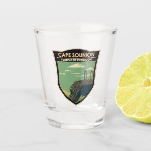 Copo De Shot Cabo Sounion Viagem de Art Vintage