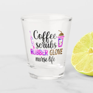 Copo De Shot Café, Esfregões, Luvas De Borracha - Enfermeira Co