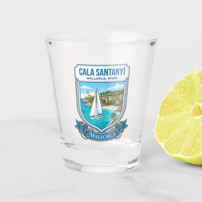 Copo De Shot Cala Santanyí Espanha (Frente)