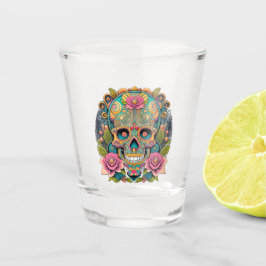 Copo De Shot Calaveras Skull