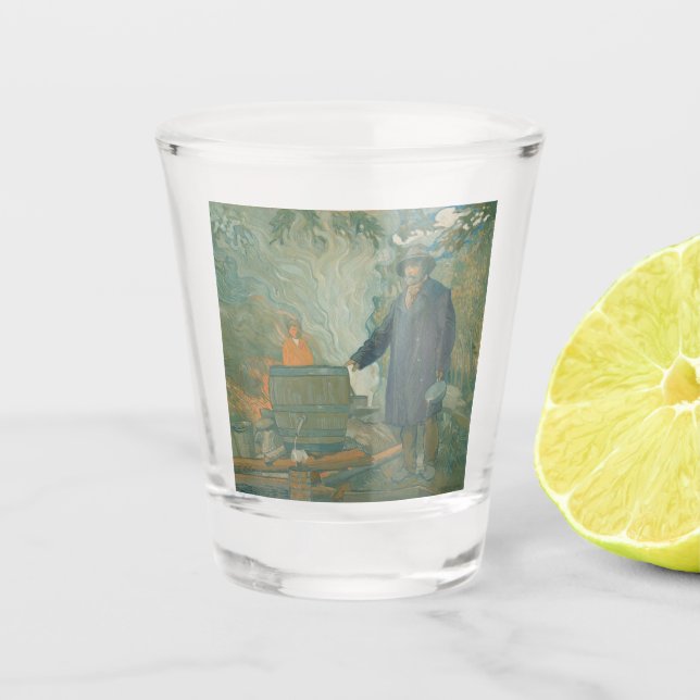 Copo De Shot Caldeira Branca de Moonshiners Florestais (Frente)