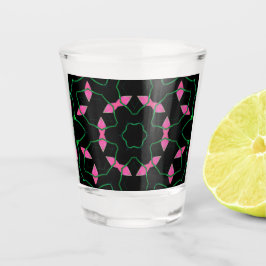 Copo De Shot Caleidoscópio Esmeralda e Rosa