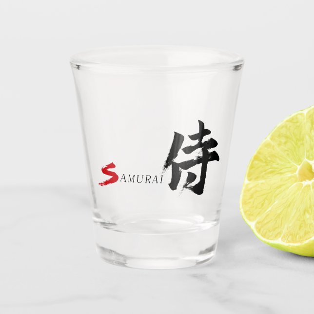 Copo De Shot Caligrafia Japonesa Kanji Samurai (Frente)