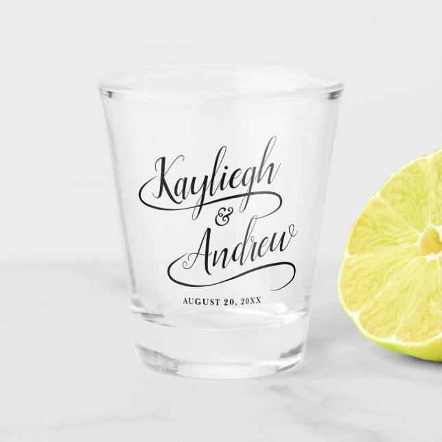 Copo De Shot Caligrafia manuscrita caseira e noiva (Frente)