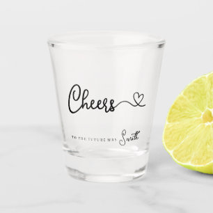 Copo De Shot Caligrafia minimalista aplaude o futuro Sra.