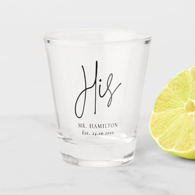 Copo De Shot Caligrafia Whimsical, O Seu Juízo De Presente (Frente)