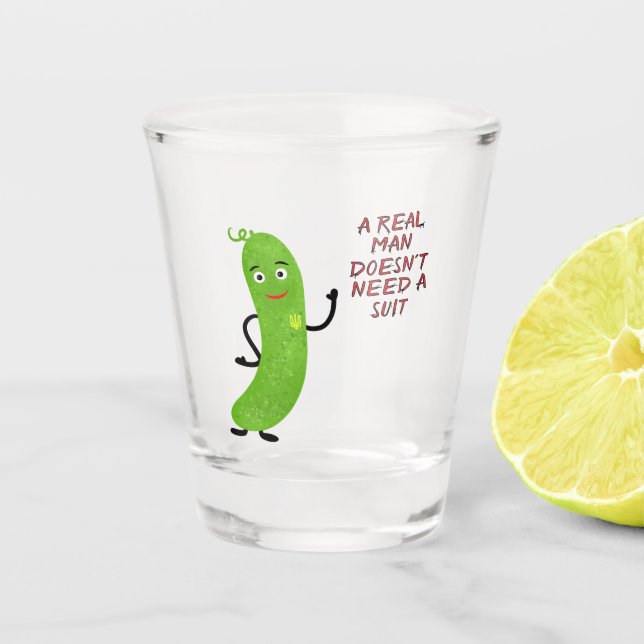 Copo De Shot Camiseta Pepino Verde (Frente)