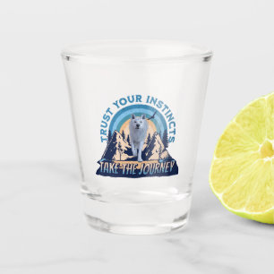 Copo De Shot Camiseta Trust Your Instincts Lobo Ártico