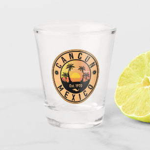 Copo De Shot Cancun México Retro Sunset Viagens vintage Souveni