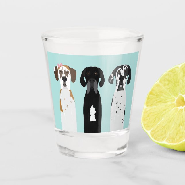 Copo De Shot Cão Dogue Alemão (Frente)