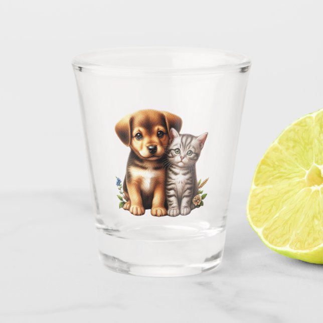 Copo De Shot Cãozinho/gatinho (Frente)