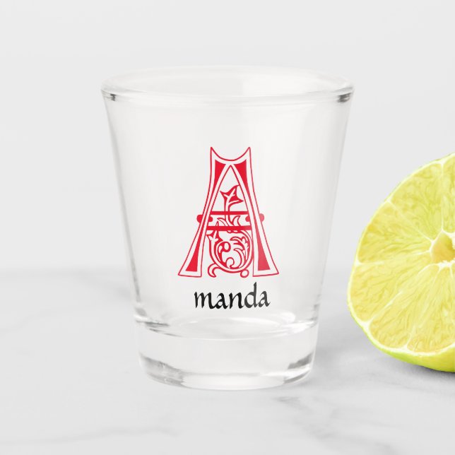 Copo De Shot Capital Decorativo Botânico Medieval A (Frente)