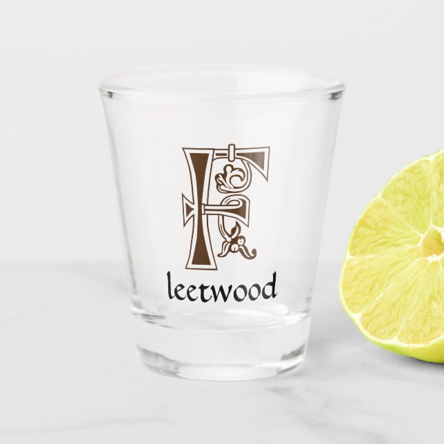 Copo De Shot Capital Decorativo Botânico Medieval F (Frente)