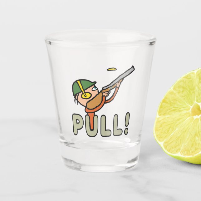 Copo De Shot Captura de Armário de Pombo Clay (Frente)