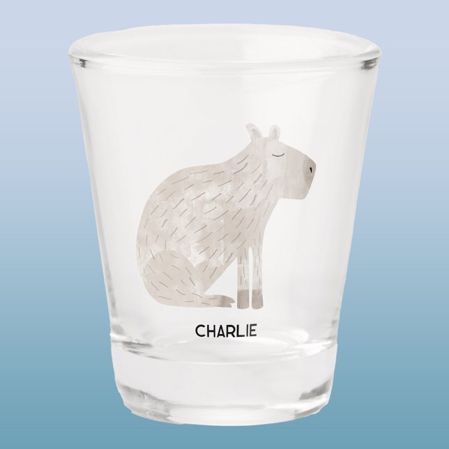 Copo De Shot Capybara Personalizada (Capybara personalized name shot glass)