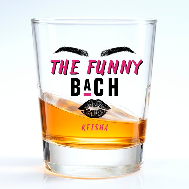 Copo De Shot Cara engraçada de Bach Lábios Sobrancelhas Festa d (Funny Bach Face Lips Eyebrows Bachelorette Party Shot Glass
)