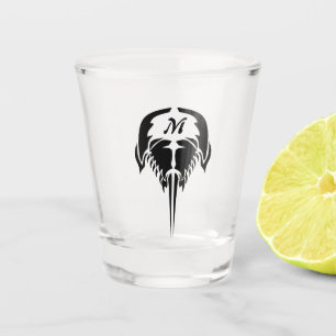 Copo De Shot Caranguejo-ferradura no estilo da tatuagem tribal