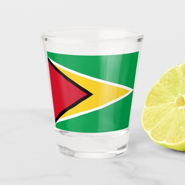 Copo De Shot Caribe de Independência de Bandeira da Guiana (Frente)