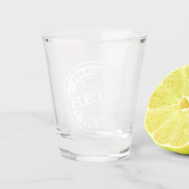 Copo De Shot Carne de Primeira Qualidade-Branco (Frente)