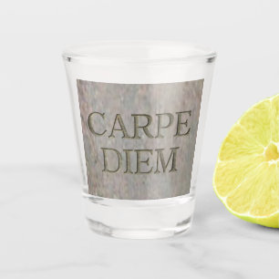 Copo De Shot Carpe Diem Stone Agite o Vidro do Dia