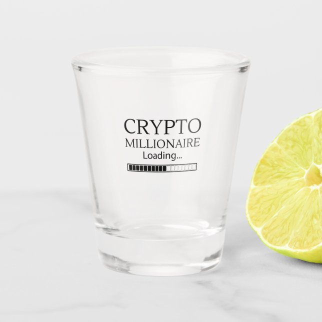 Copo De Shot Carregamento Crypto Millionaire, aguarde (Frente)