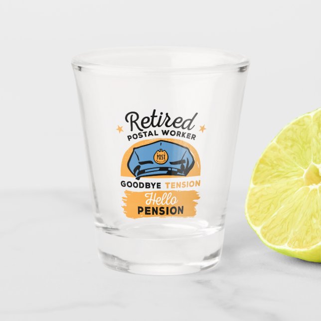 Copo De Shot Carrier Carta-Trabalhador Aposentado Retirada (Frente)