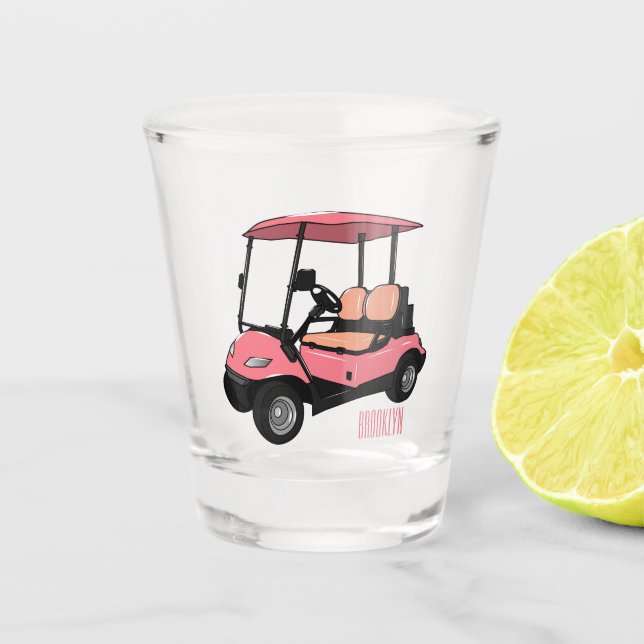 Copo De Shot Carrinho de golfe / desenho animado de buggy de go (Frente)
