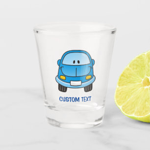 Copo De Shot Carro de desenho azul