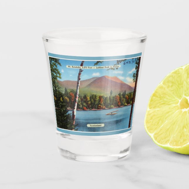 Copo De Shot Cartão postal Vintage Katahdin (Frente)