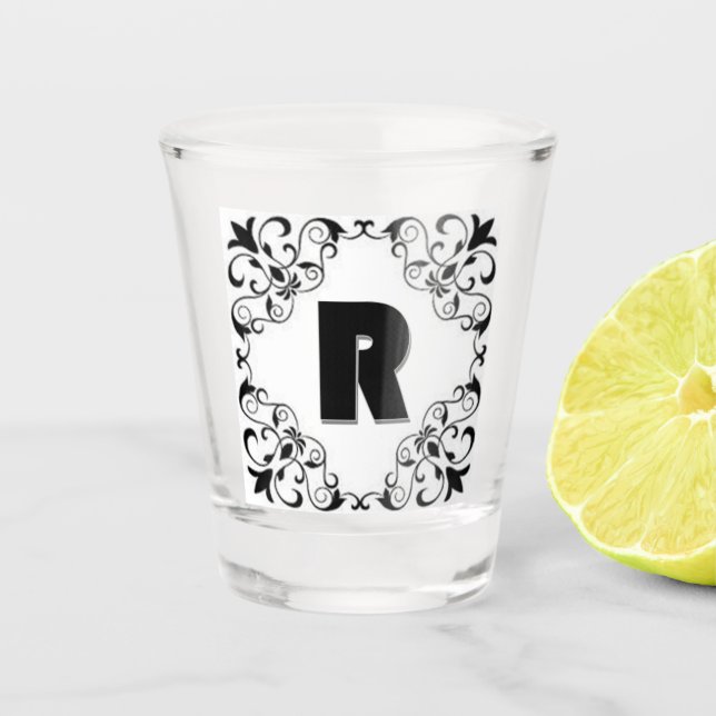 Copo De Shot Cartas de Amor "R"  (Frente)