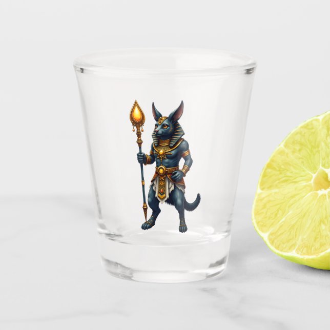 Copo De Shot Cartoon Anubis - Deus Egípcio do Pós-Vida (Frente)