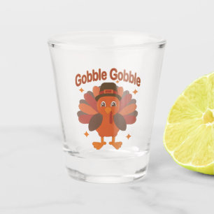 Copo De Shot Cartoon de Ação de Graças da Turquia - "Gobble Gob