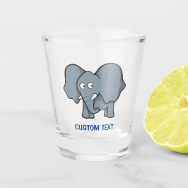 Copo De Shot Cartoon de Elefante de cinza