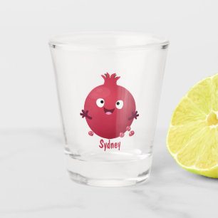 Copo De Shot Cartoon de fruta de romã giro