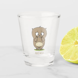 Copo De Shot Cartoon de hamster adorável