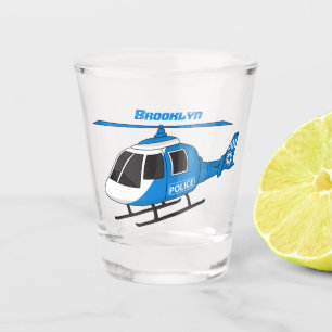 Copo De Shot Cartoon de helicóptero do Departamento de Políci
