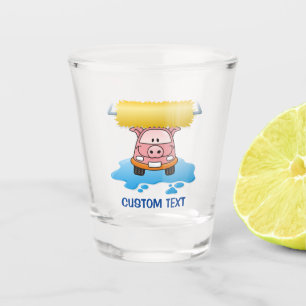 Copo De Shot Cartoon de porco de lavagem