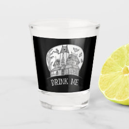 Copo De Shot Casa Assombrada e Morcegos Halloween