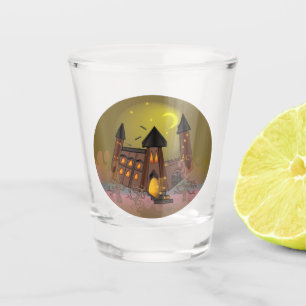 Copo De Shot Casa das bruxas do Dia das Bruxas e castelo dos va