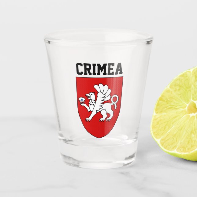 Copo De Shot Casaco de Armas da Crimeia (Frente)